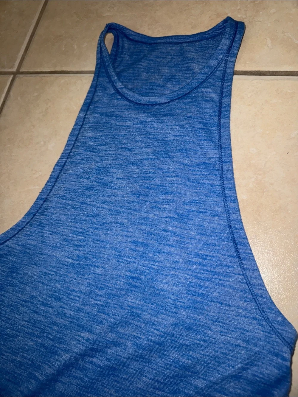 Lululemon • Sweat Date Tank Heathered Lakeside Blue Size 2